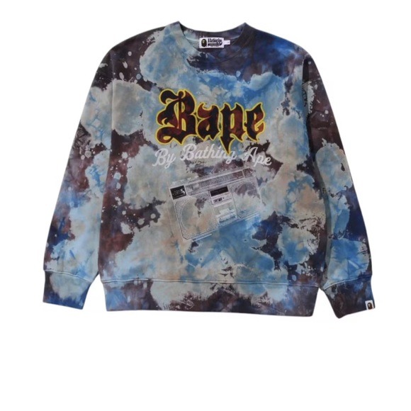 Bape Multicolor Tie-Dye Crewneck Sweater